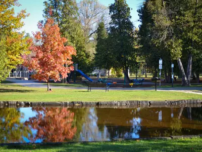 Harrison Park island trail and playground