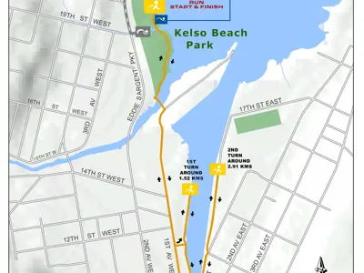 Map of Triathlon Course