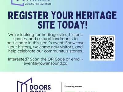 Image with words that say Register your site for Doors Open today!