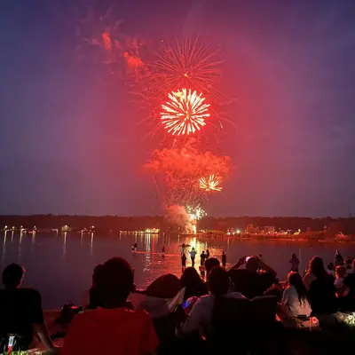 Canada Day Fireworks over Bay