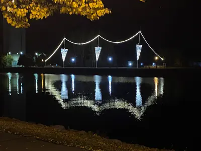 Image of the Manitoba space lit up at night